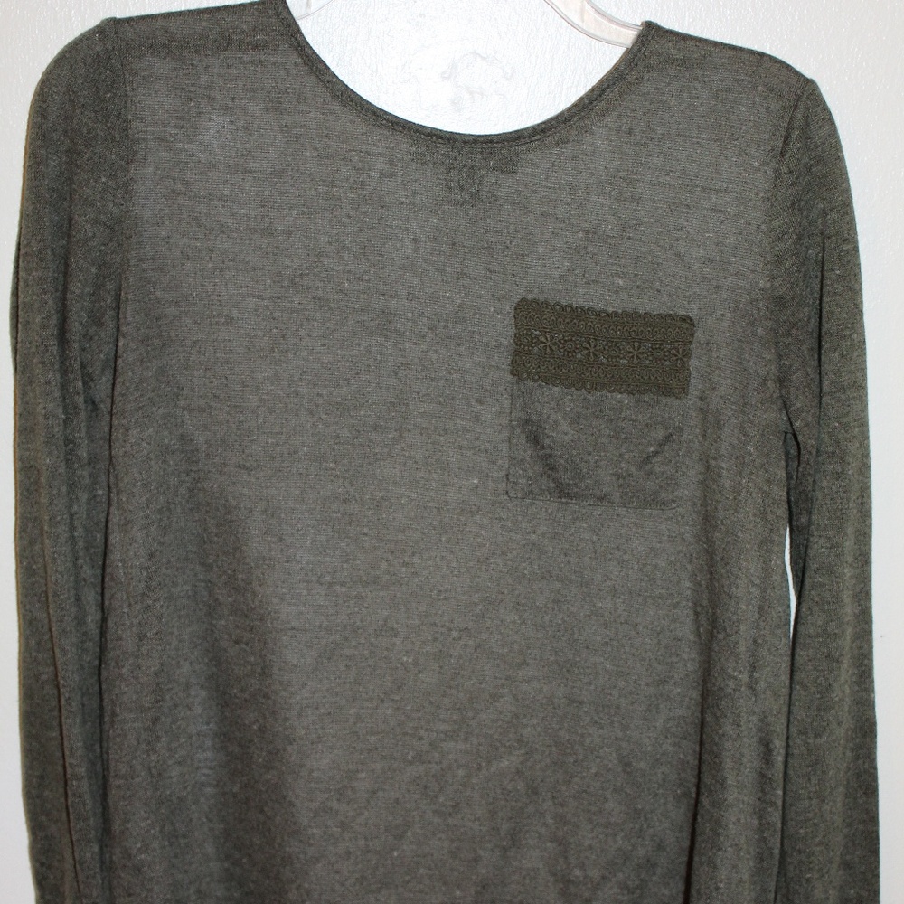 Army Green Long Sleeve shirt with Pocket
